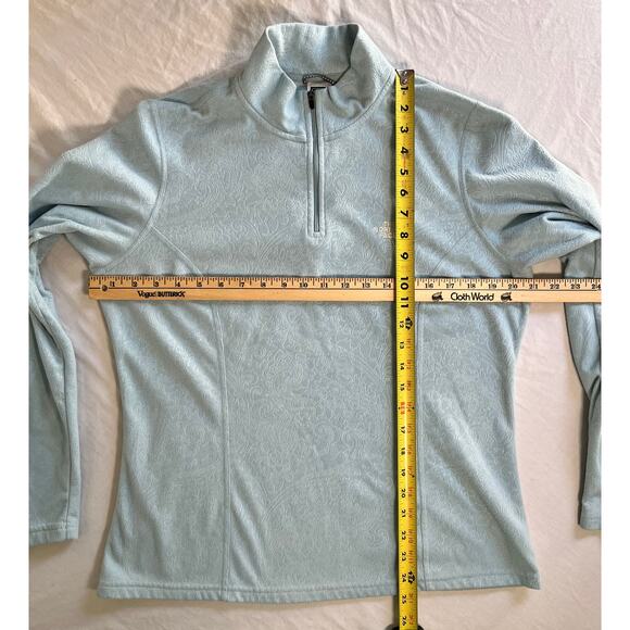 The North Face TKA 100 1/4 Zip Floral Jacket SIZE LARGE‎ Light Blue - Picture 8 of 10